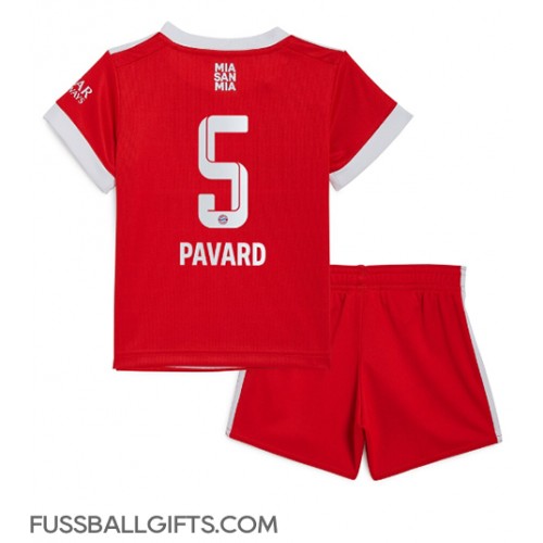 Bayern Munich Benjamin Pavard #5 Fußballbekleidung Heimtrikot Kinder 2022-23 Kurzarm (+ kurze hosen)
